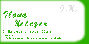 ilona melczer business card